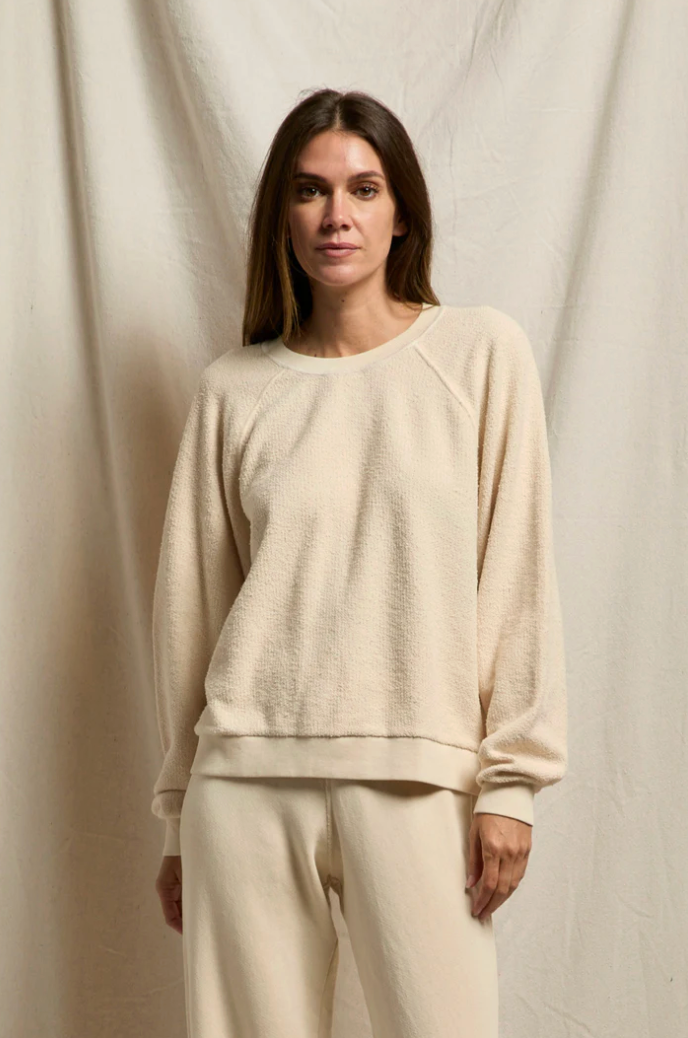 Perfect White Tee Oversized Ziggy Fleece - Sugar