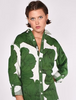 Emily Phillips Ginkgo Linen Girlfriend Dress- Green leaf