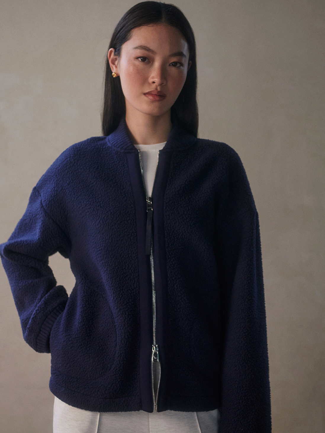 Varley Willmont Patch Pocket Fleece - Evening Blue