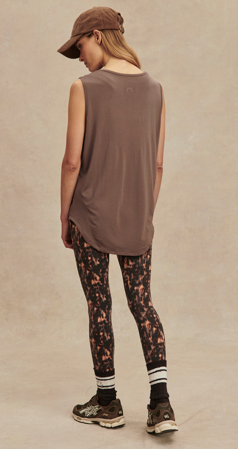 Varley Nolan Seamless Tank - Coffee Quartz