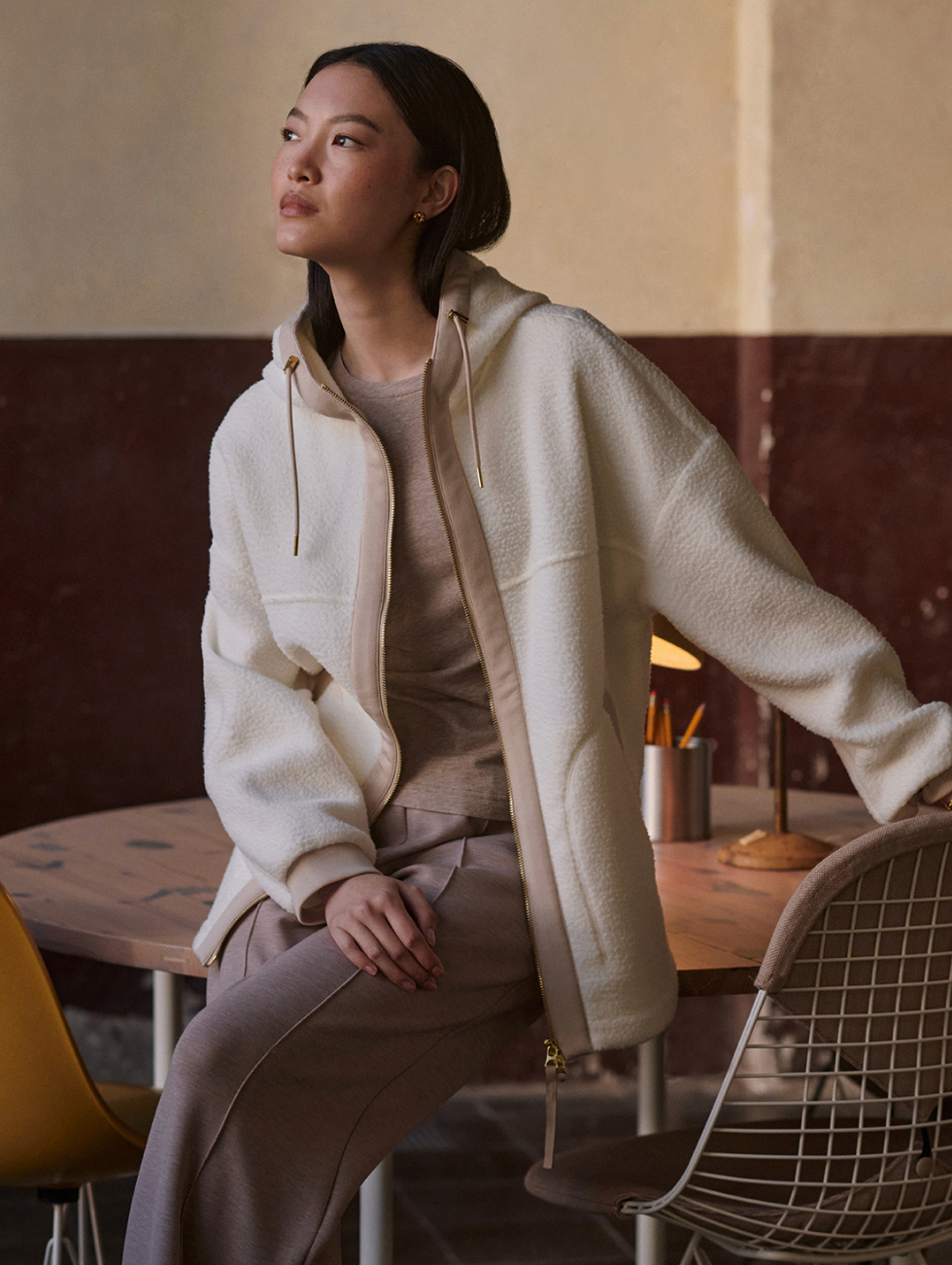 Varley Fey Relaxed Fleece - Egret