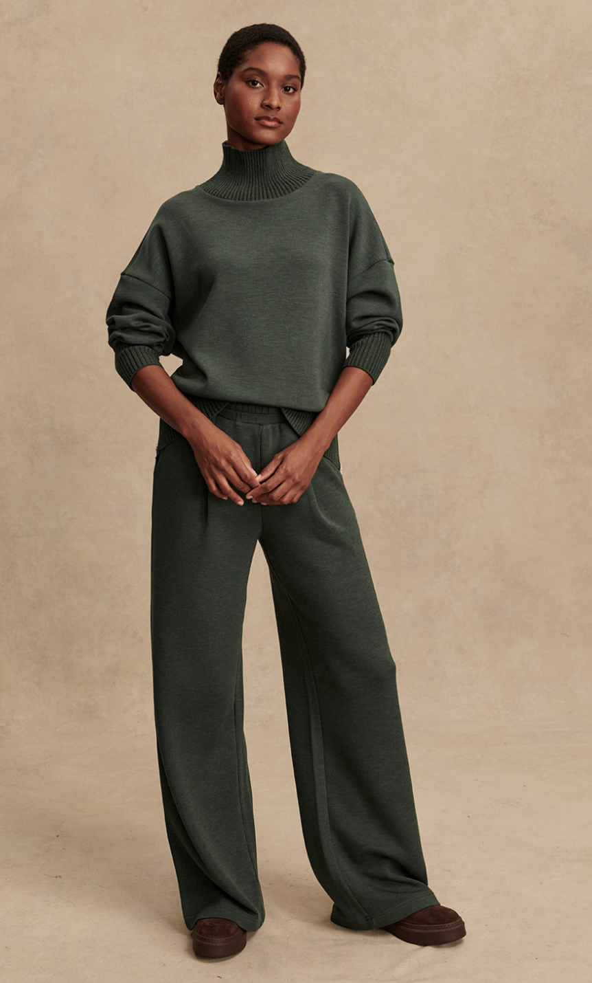 Varley The Extra Wide Leg Pant 29.5 - Olive Marl