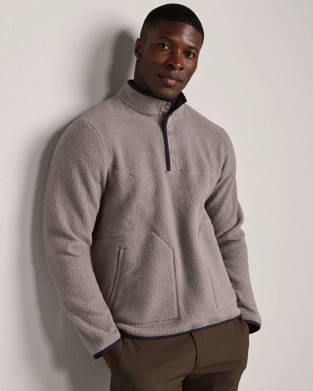 Rhone Apparel Fairbanks Fleece Pullover - Foggy Taupe