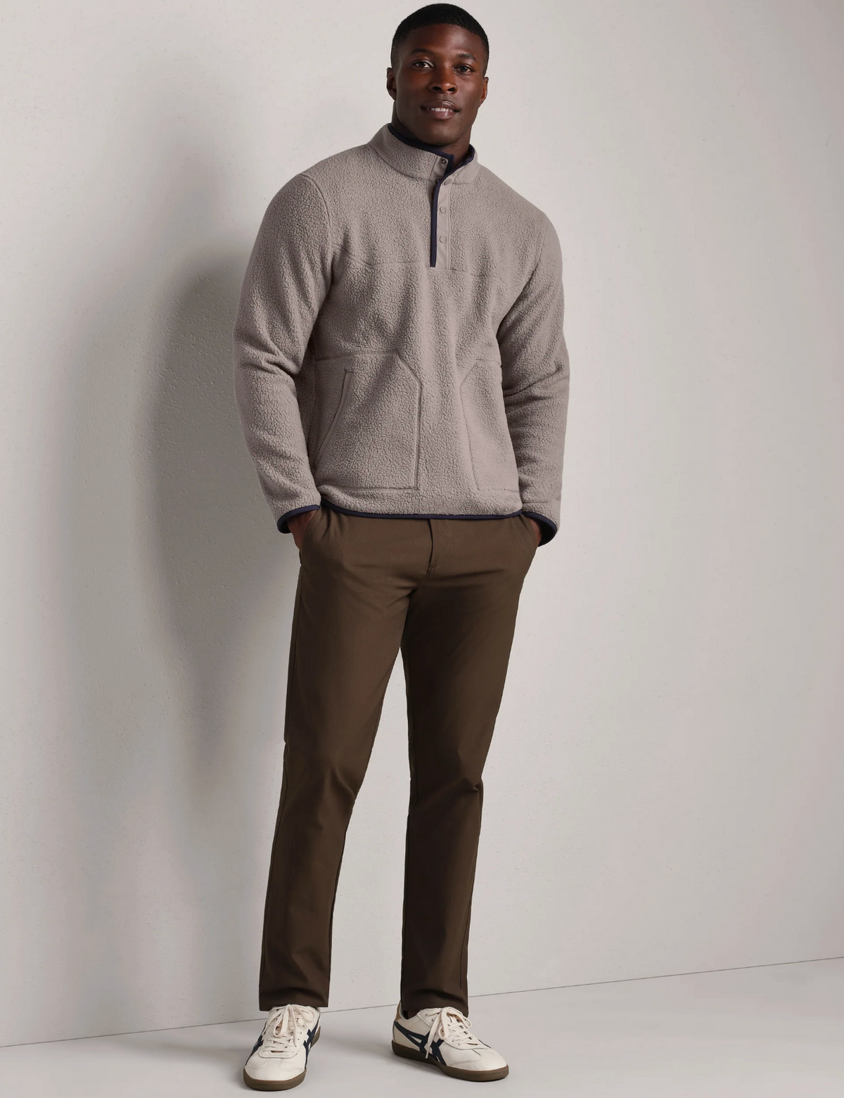 Rhone Apparel Fairbanks Fleece Pullover - Foggy Taupe