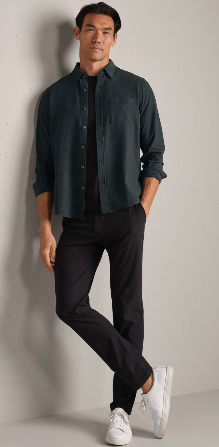 Rhone Apparel WFH Shirt - Pine Gray