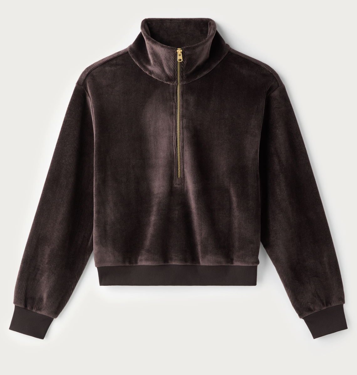 Rhone Apparel Plush 1/2 Zip - Dark Espresso