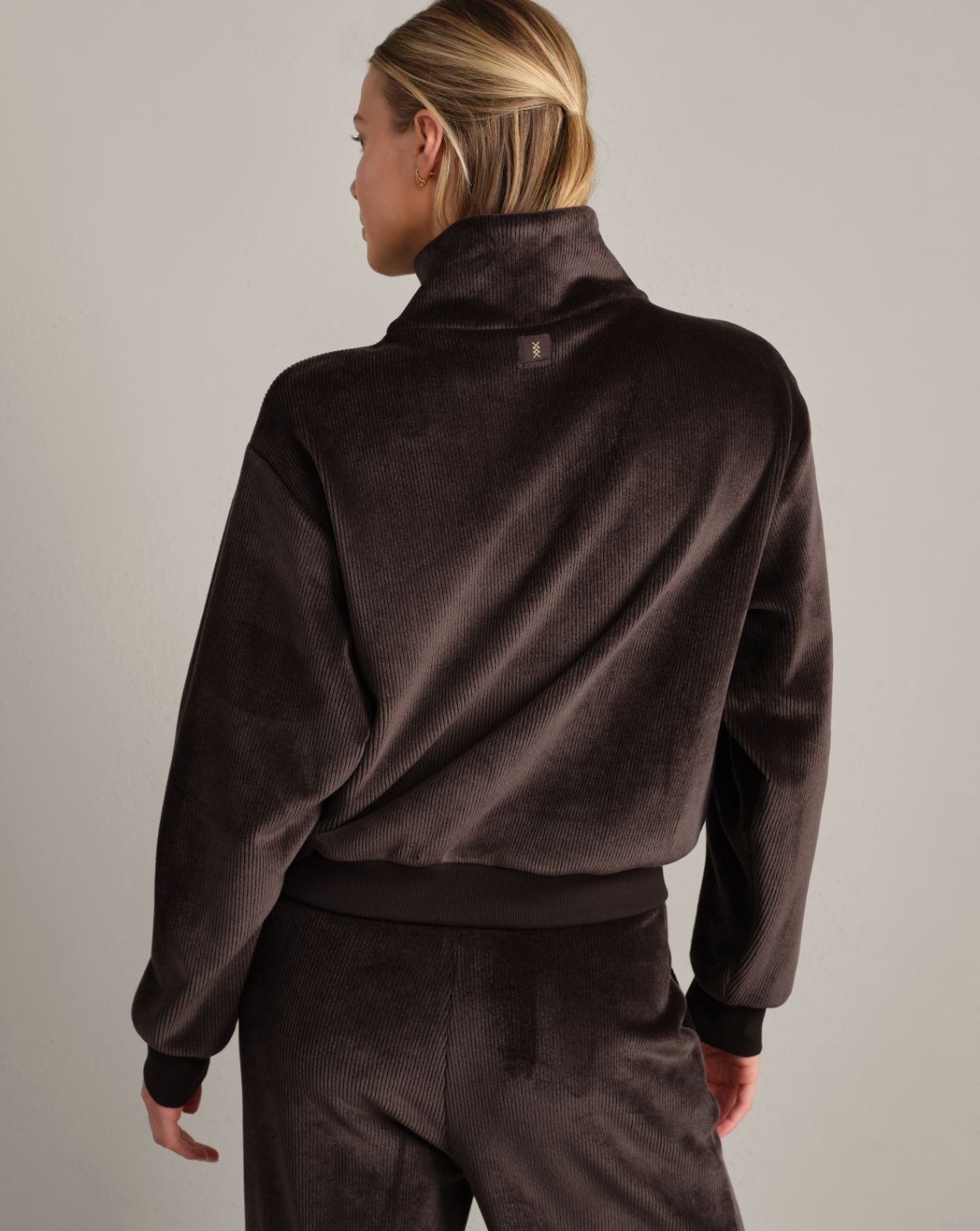 Rhone Apparel Plush 1/2 Zip - Dark Espresso