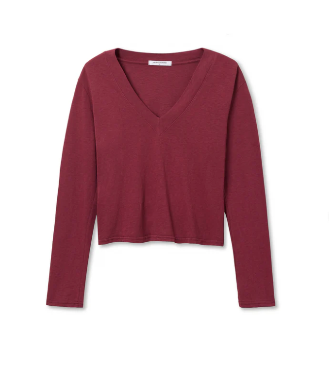 Perfect White Tee Fiona - Dark Burgundy