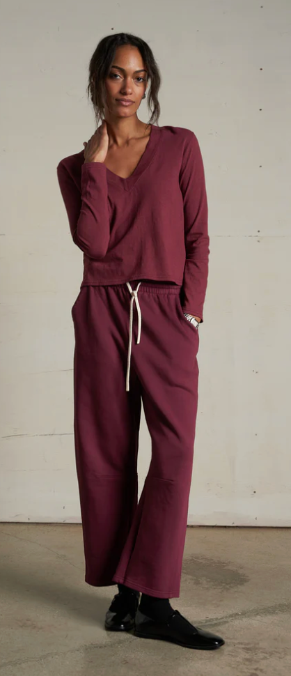 Perfect White Tee Fiona - Dark Burgundy