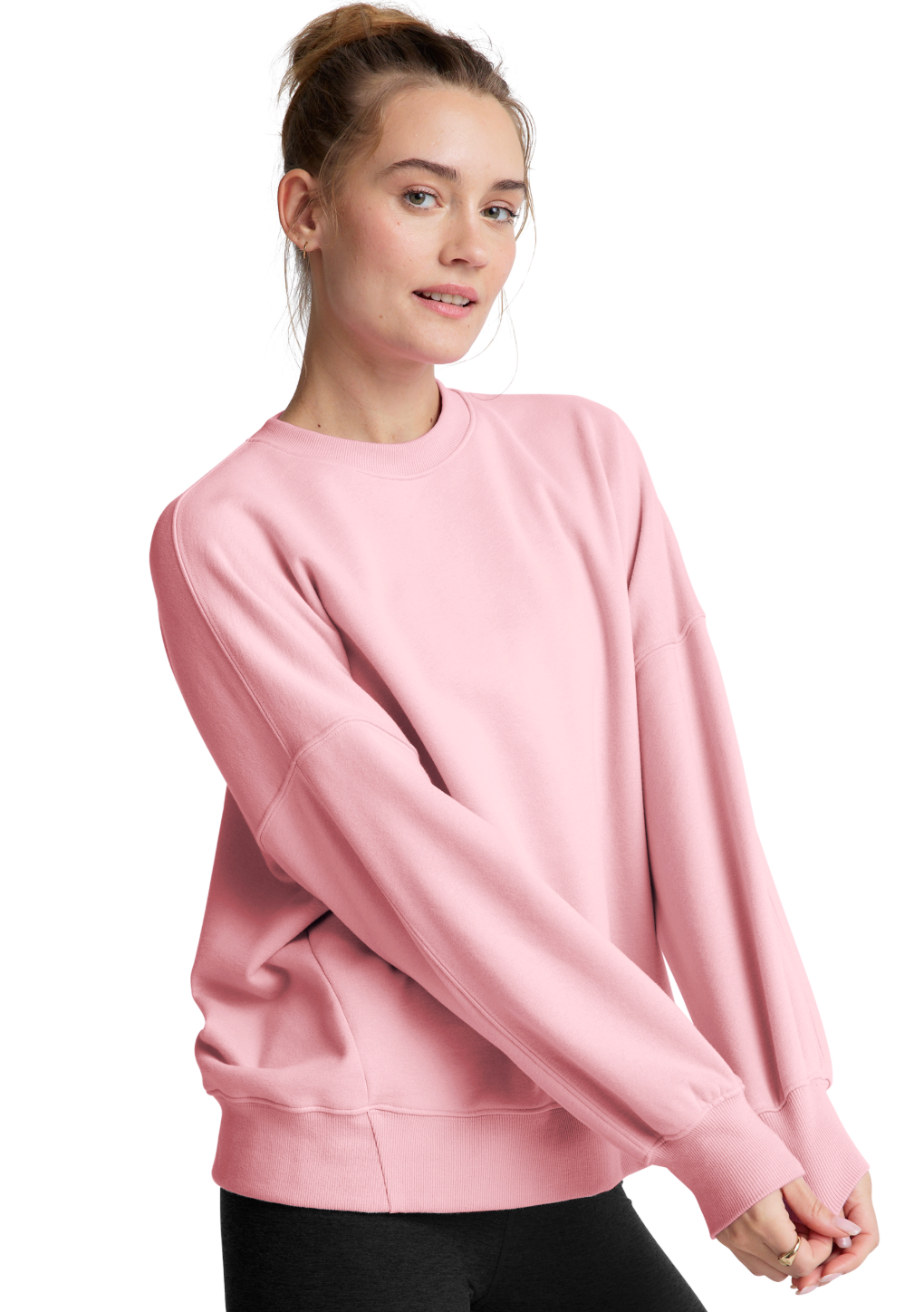 Beyond Yoga LuxeFleece Oversized Sweatshirt - Frosty Pink