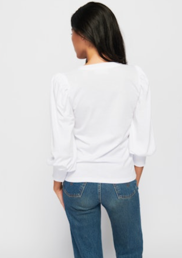 Nation Ltd. Flora Peasant Tee - White