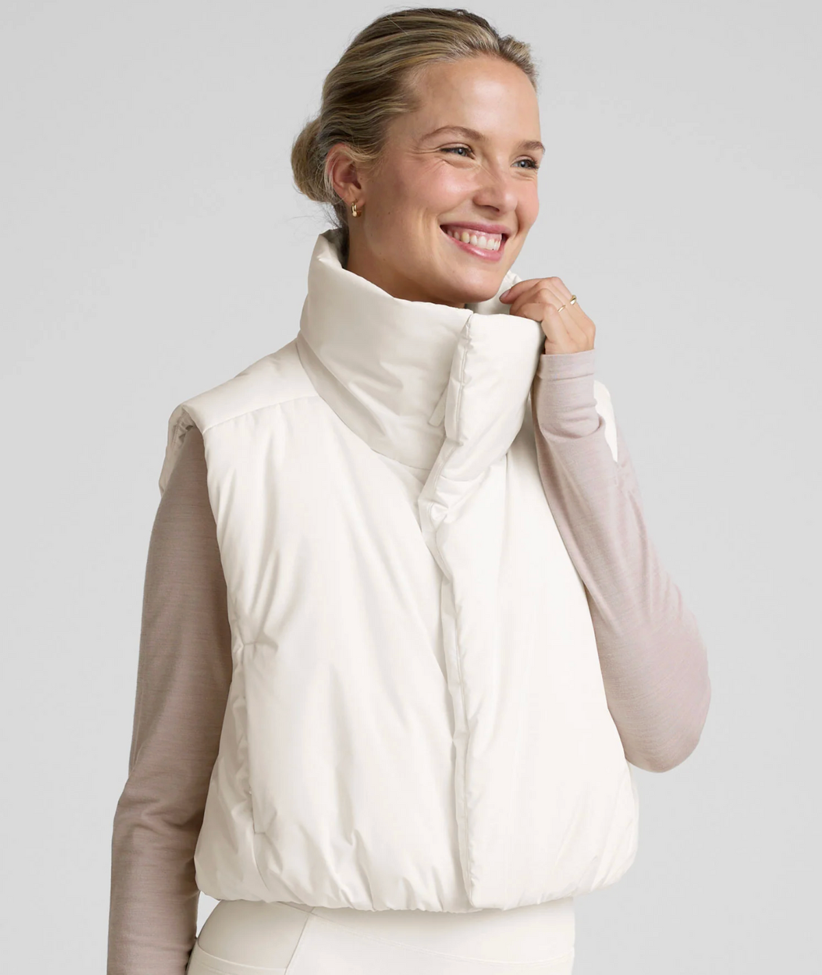 Beyond Yoga Warm Up Puffer Vest - Glacier