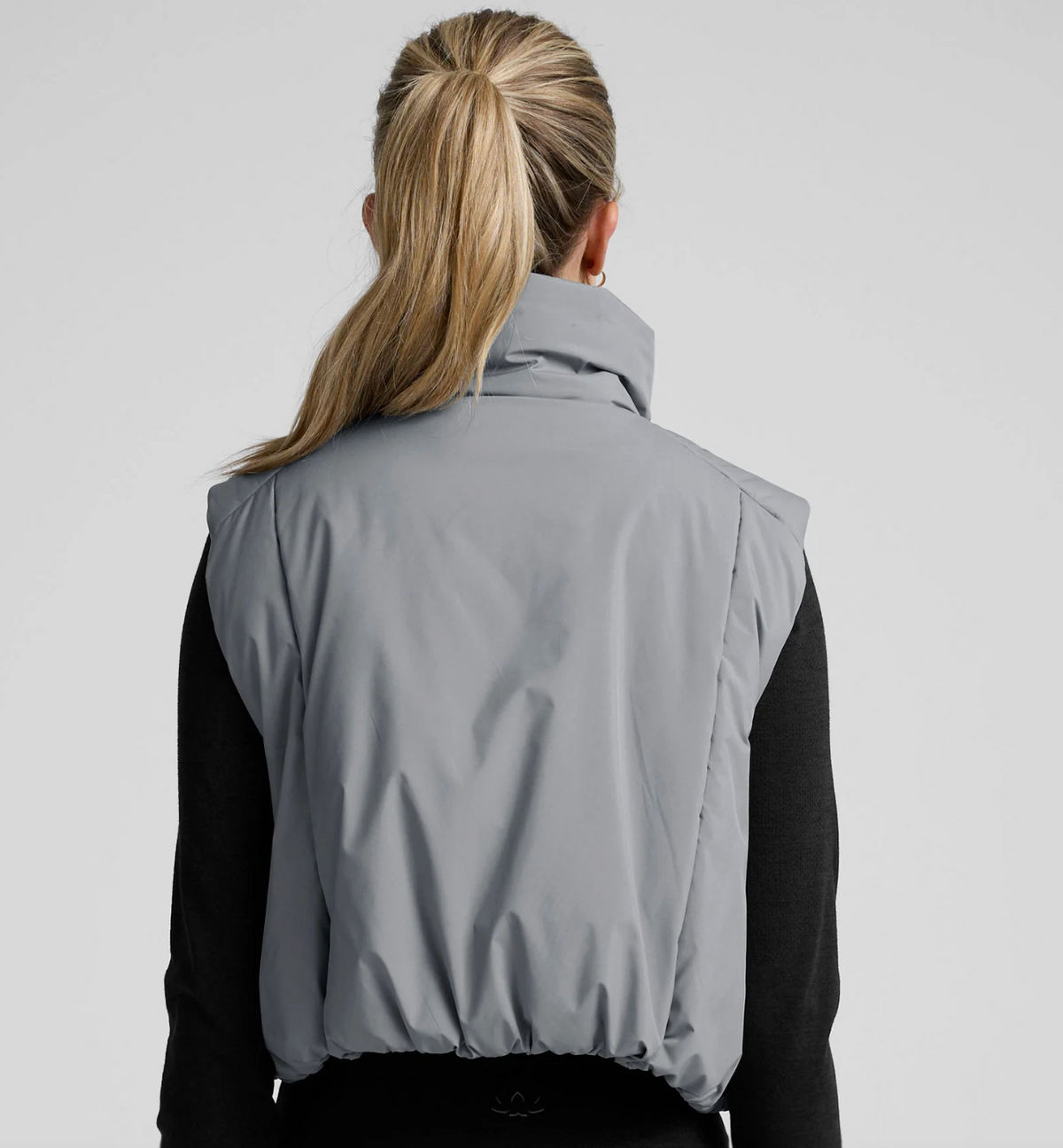 Beyond Yoga Warm Up Puffer Vest - Storm Gray