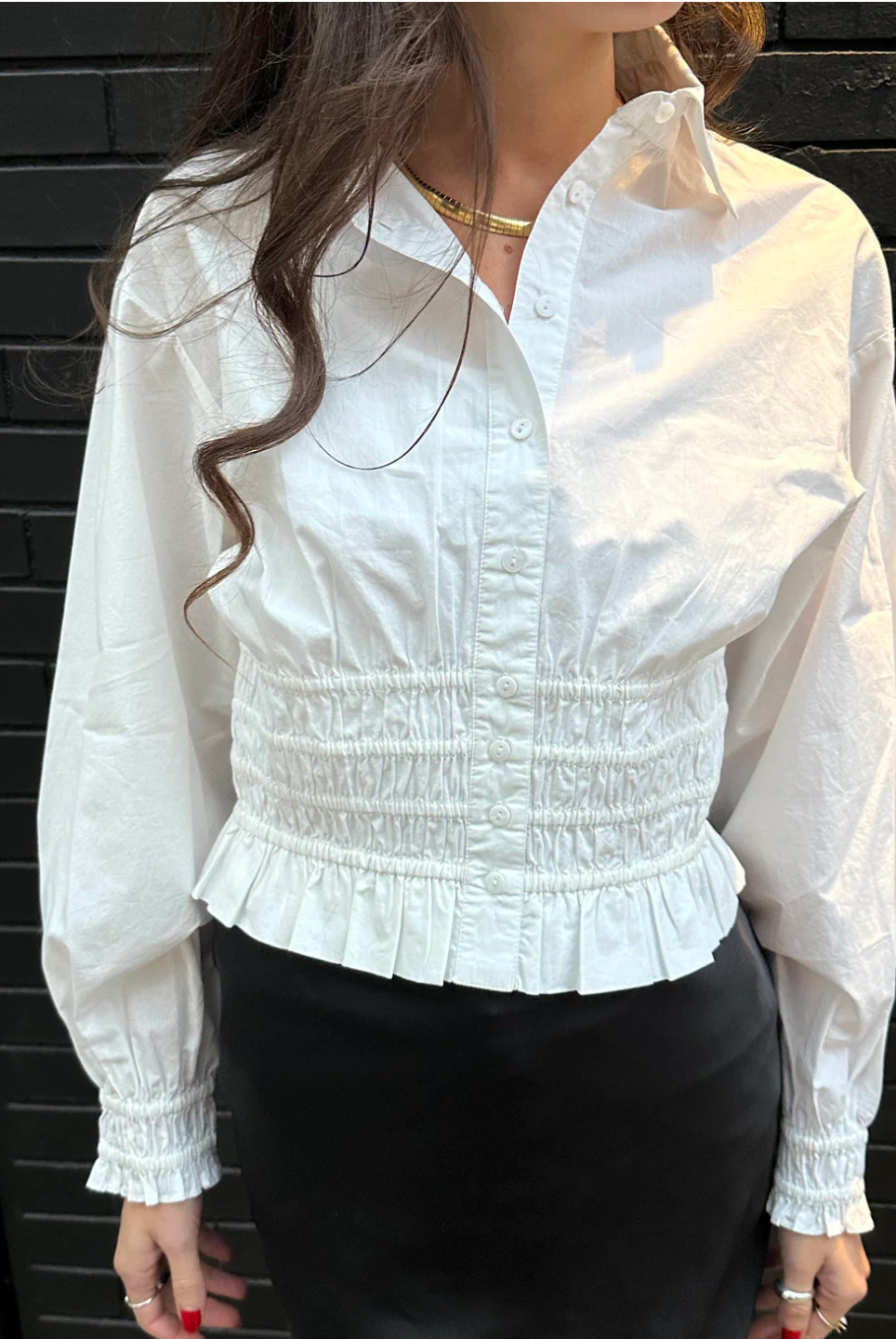 Love the Label Rolo Top - White