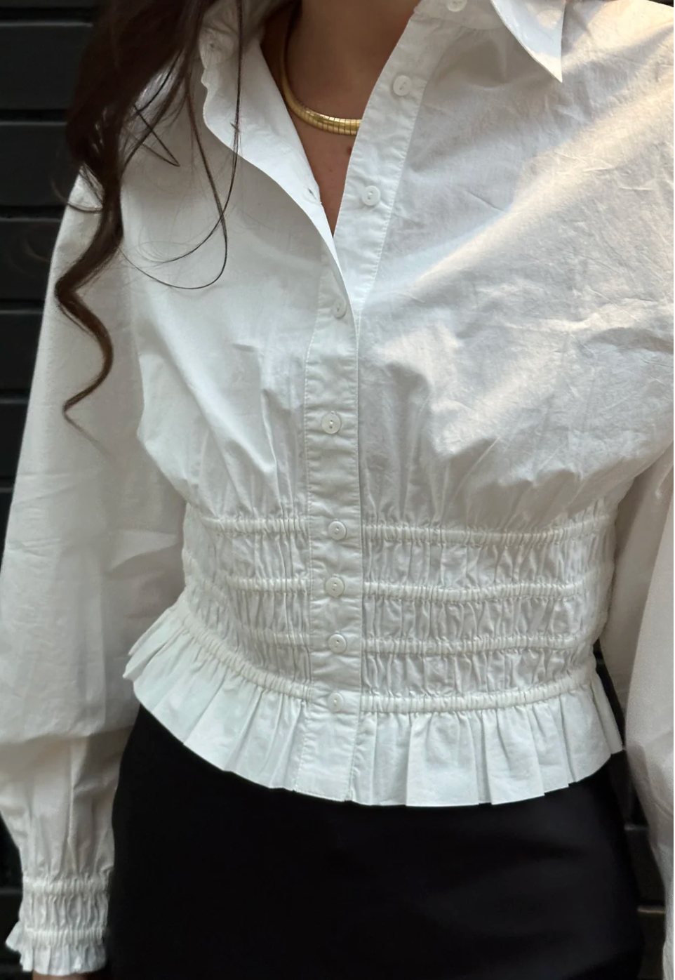 Love the Label Rolo Top - White