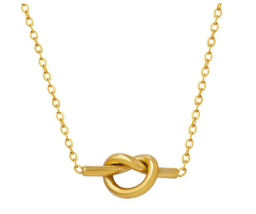 Katie Rae Love Me Knot Necklace - Gold