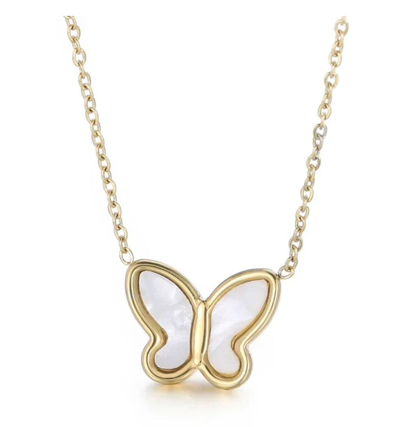 Katie Rae Butterfly Necklace - Gold