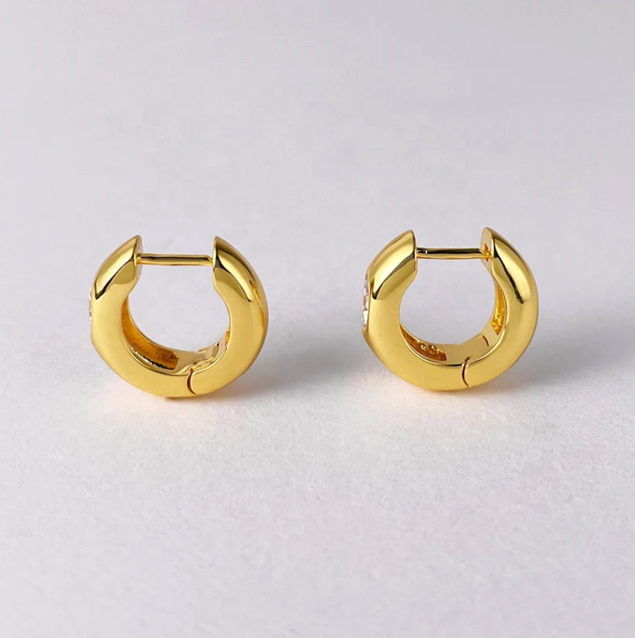 Katie Rae Tiny Bling Huggies - Gold