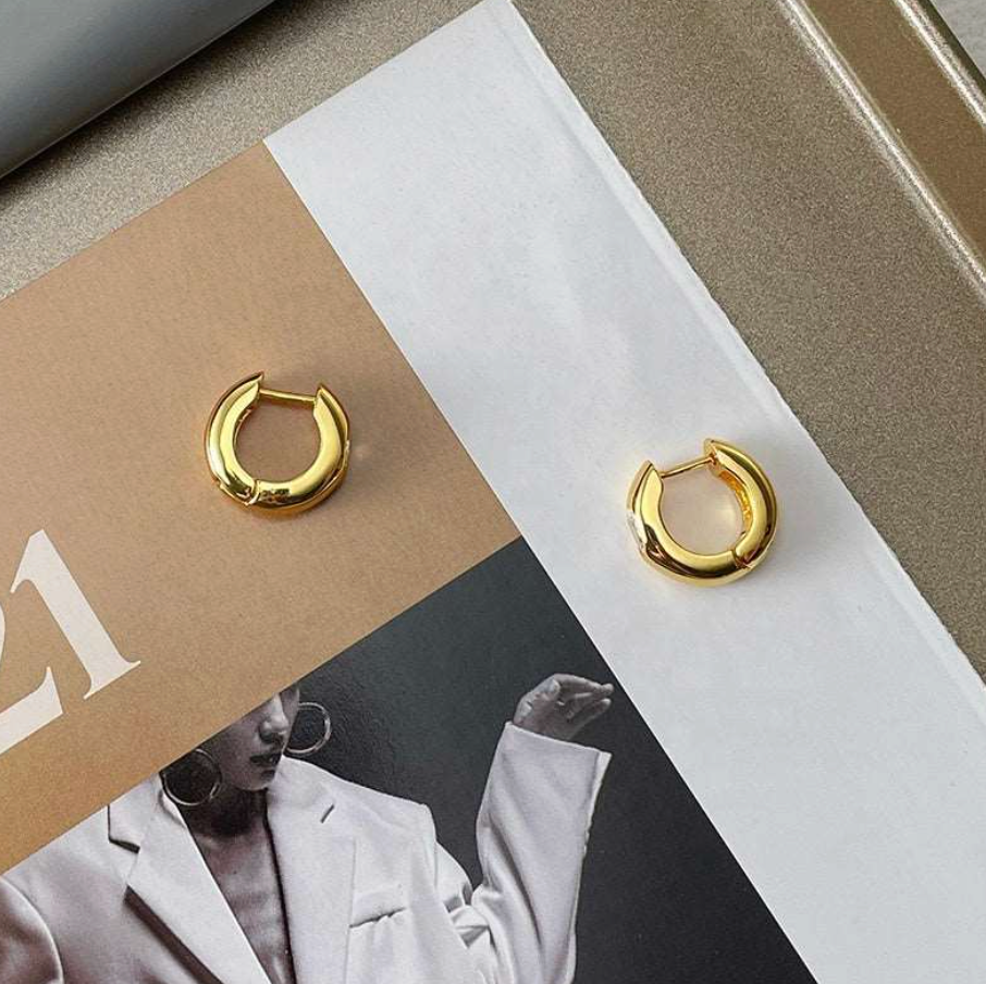 Katie Rae Tiny Bling Huggies - Gold