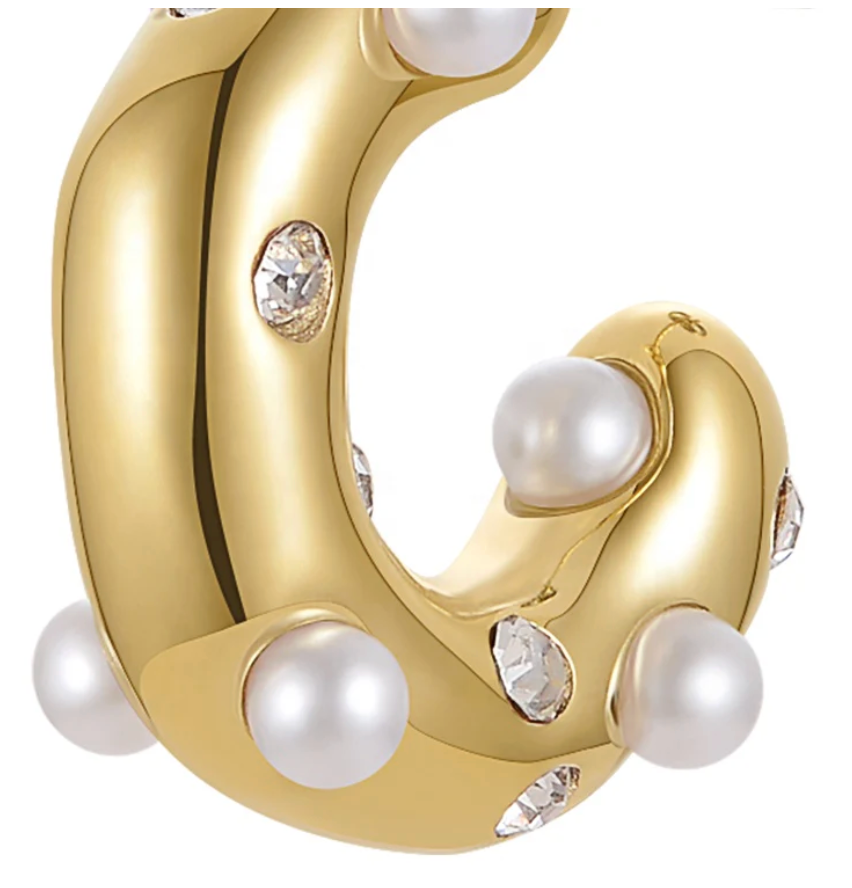 Katie Rae Stuck On You Earrings - Gold