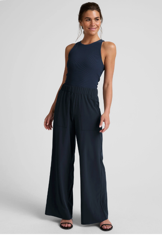 Beyond Yoga Easy Wide Leg Pant - Nocturnal Navy