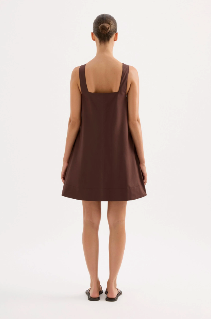 alexis mini dress Womens Alexis Mini Dress Cotton Browns Size M