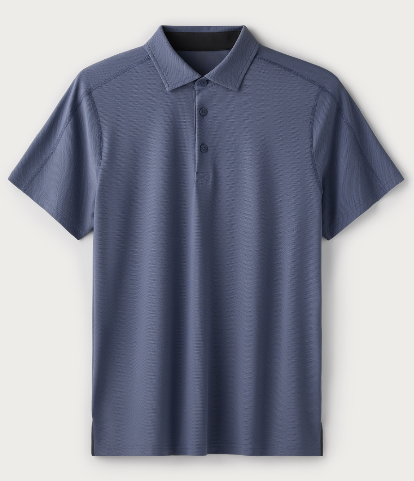 Rhone Apparel Regatta Pique Polo - Shale Blue
