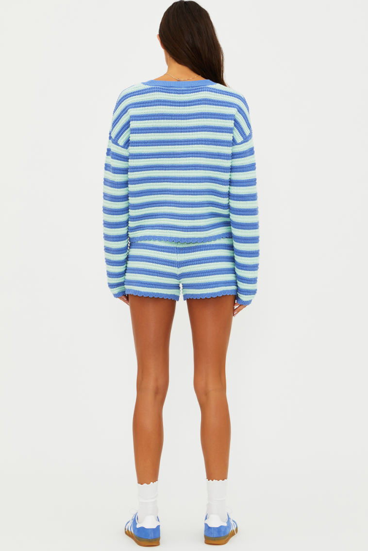 Beach Riot Balbora Short - Sapphire Sea Stripe