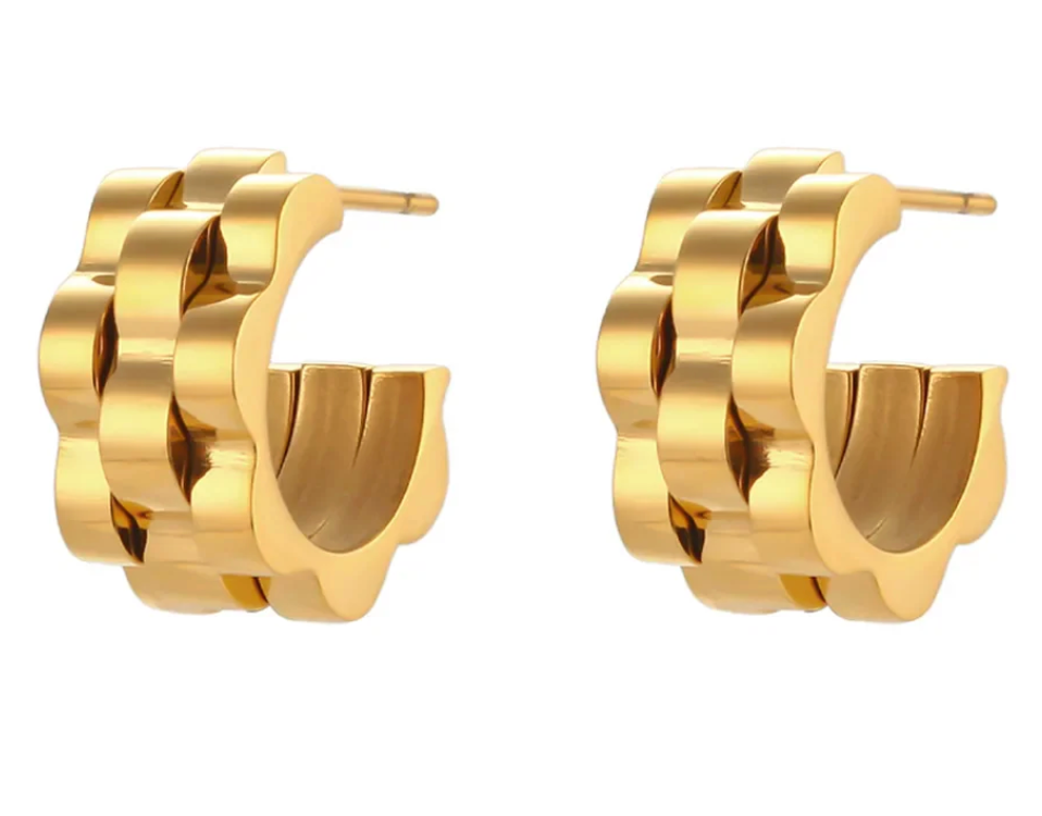 Katie Rae Femme Earrings- Gold