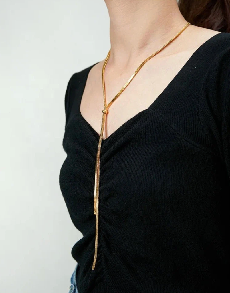 Nikki Smith Jasmina Lariat - Gold