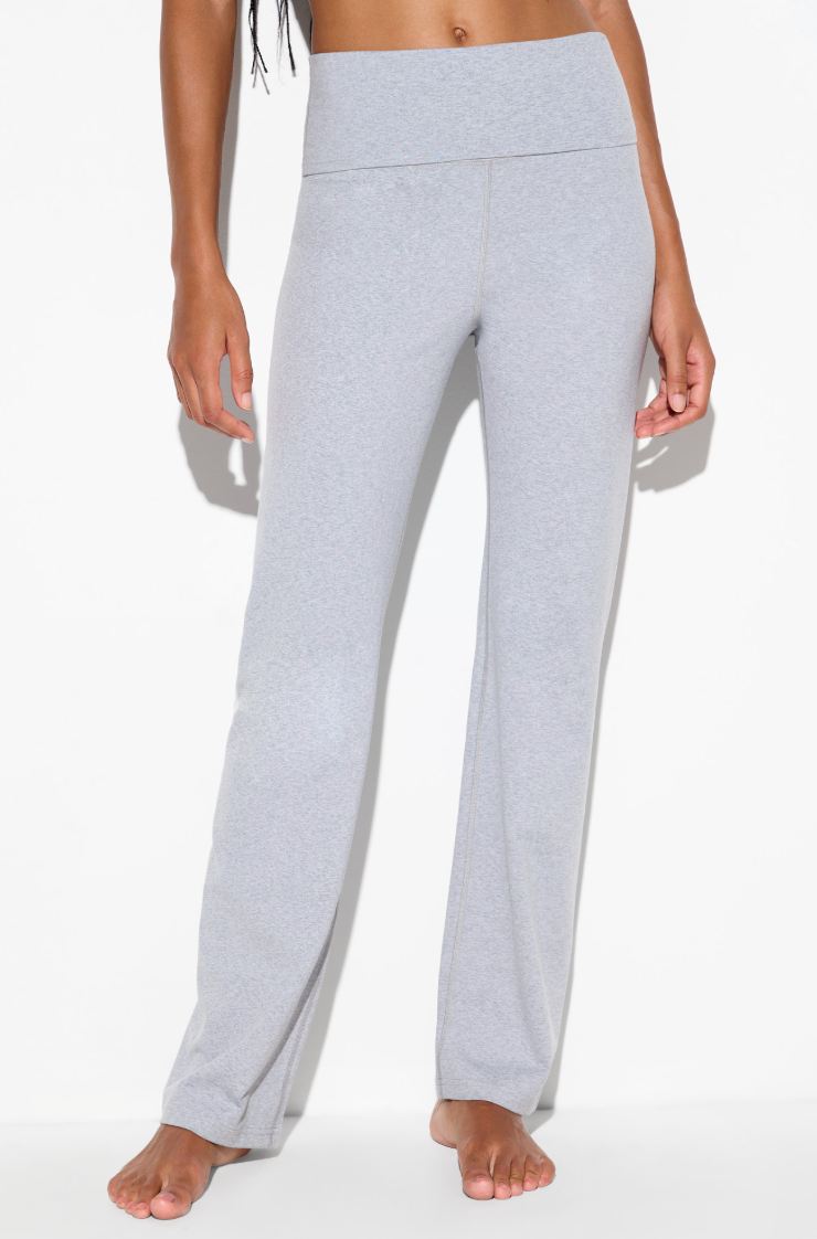 Spiritual Gangster Blair Foldover Pant - Light Heather Grey