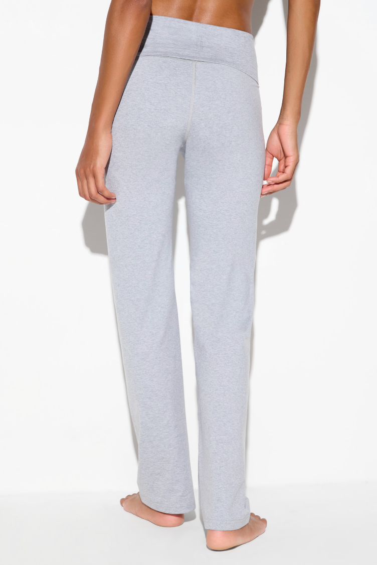 Spiritual Gangster Blair Foldover Pant - Light Heather Grey