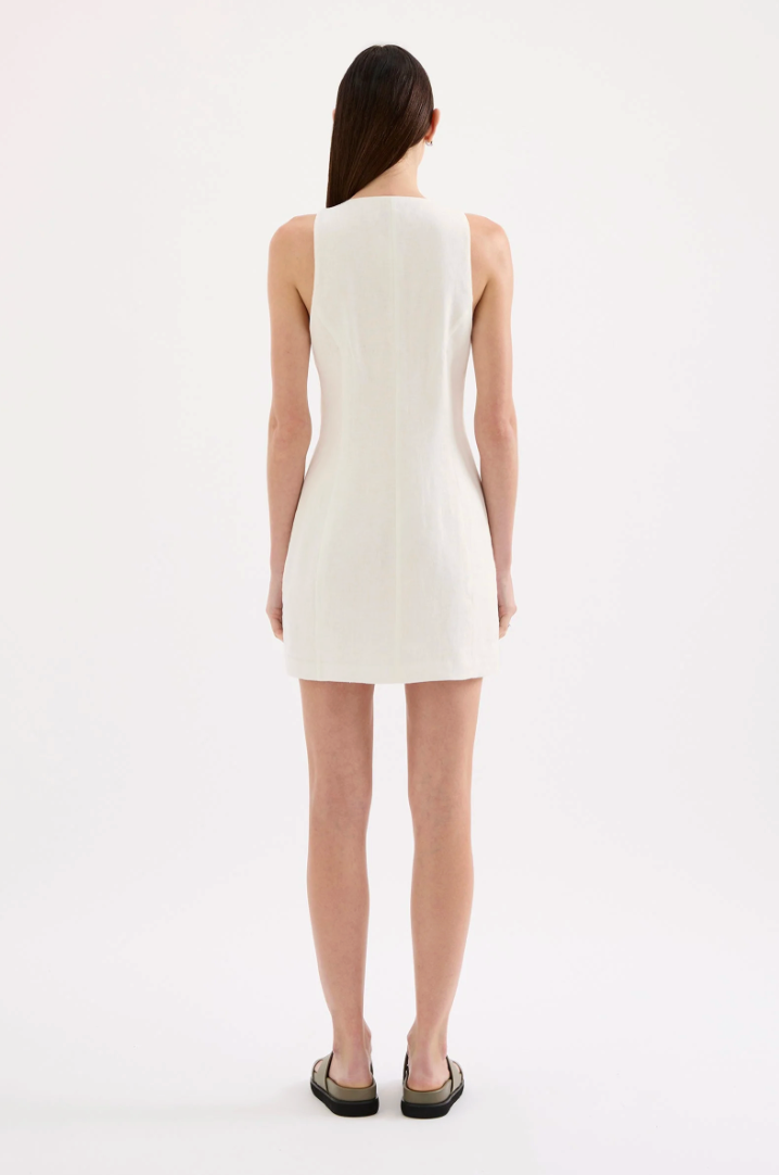 Nude Lucy Mazi Linen Mini Dress - White