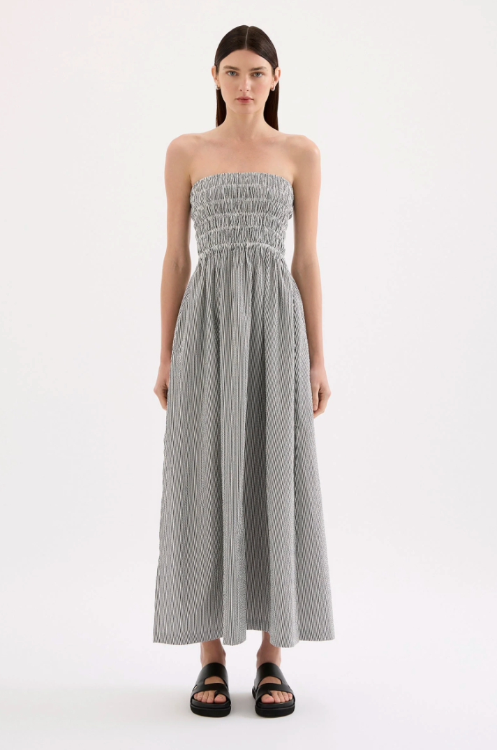 Nude Lucy Quinn Maxi Dress - Black Stripe