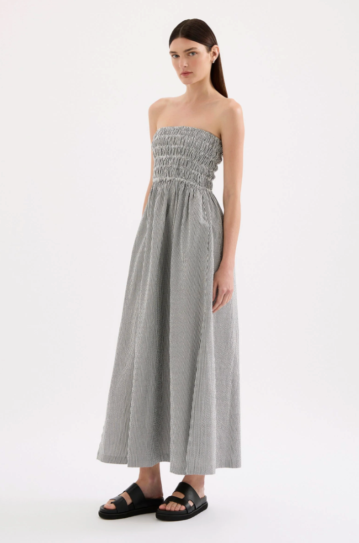 Nude Lucy Quinn Maxi Dress - Black Stripe