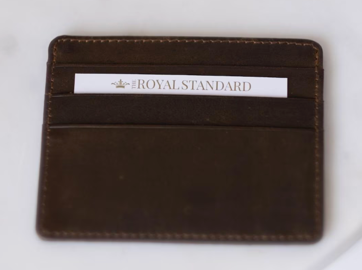 The Royal Standard Leather Slim Wallet - Dark Brown