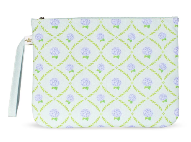 The Royal Standard Hydrangea Trellis Wet/Dry Bag - Blue/Green