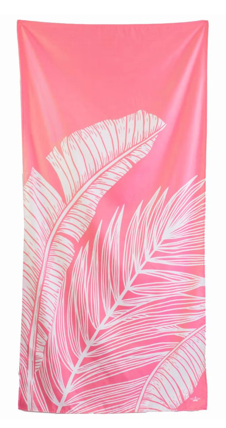 The Royal Standard Delmare Palm Beach Towel - Light Pink/White