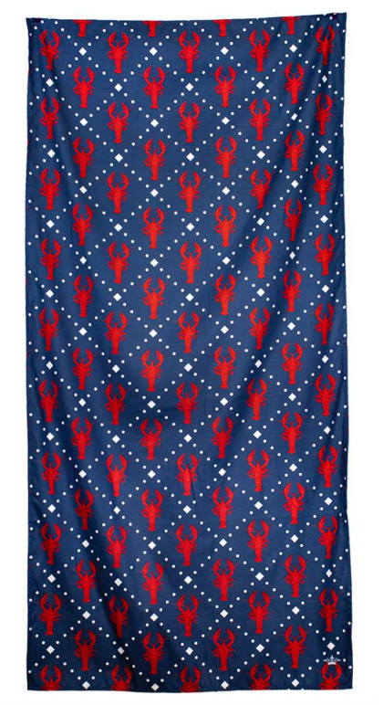 The Royal Standard Crawdad Craze Beach Towel - Navy/Red