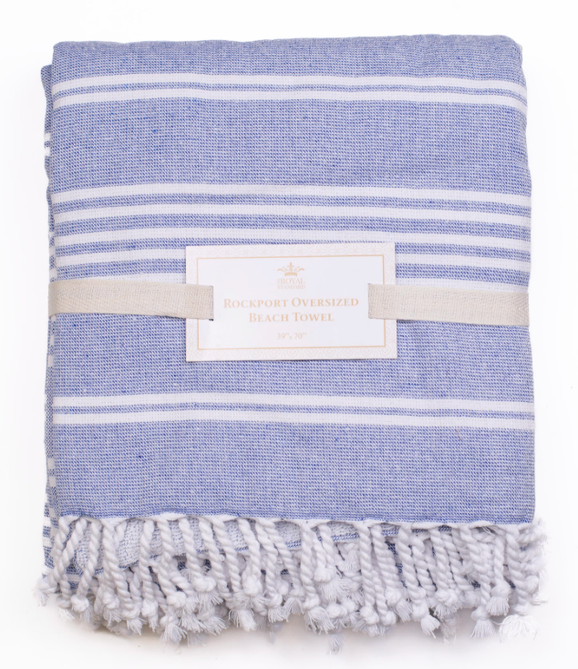 The Royal Standard Rockport Oversized Beach Towel - Blue