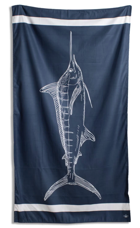 The Royal Standard Marlin Beach Towel - Navy/White