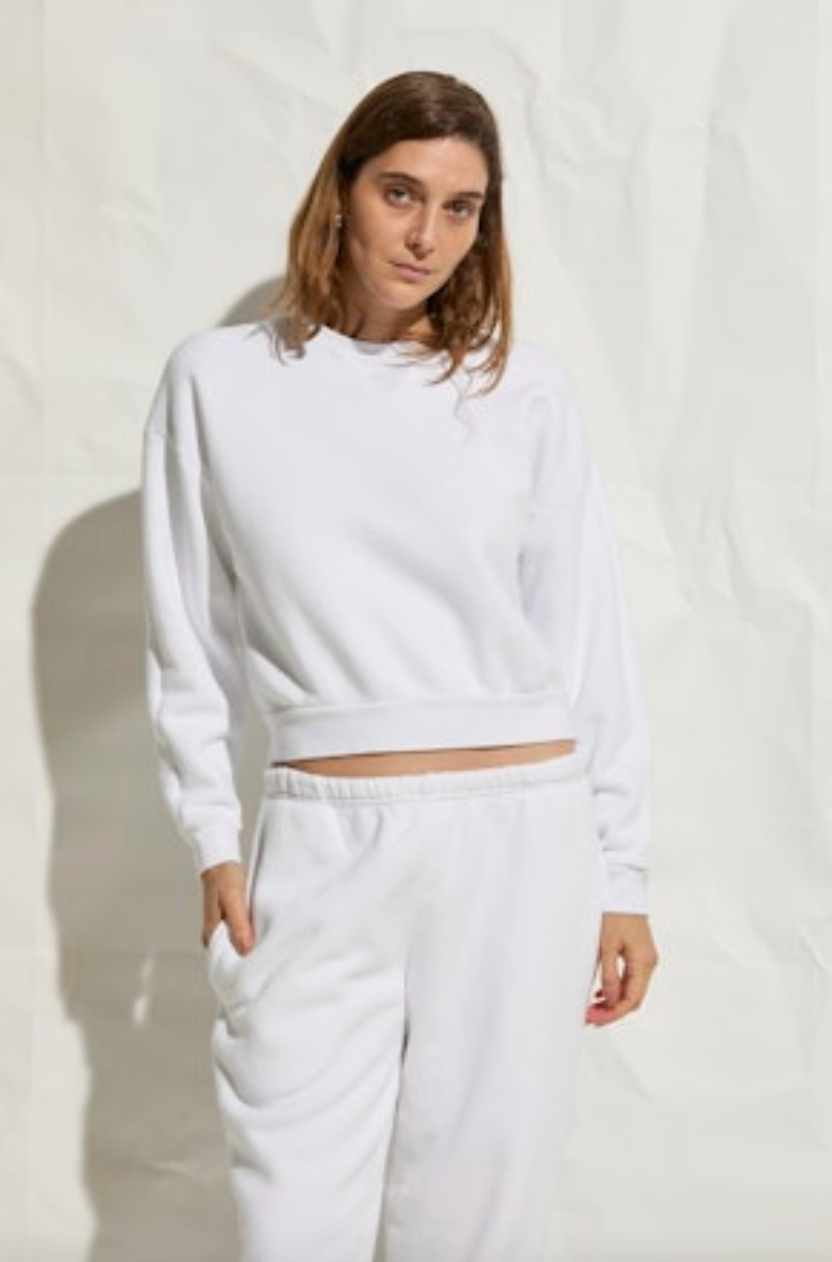 ASHER Cameron Long Sleeve Pullover - White