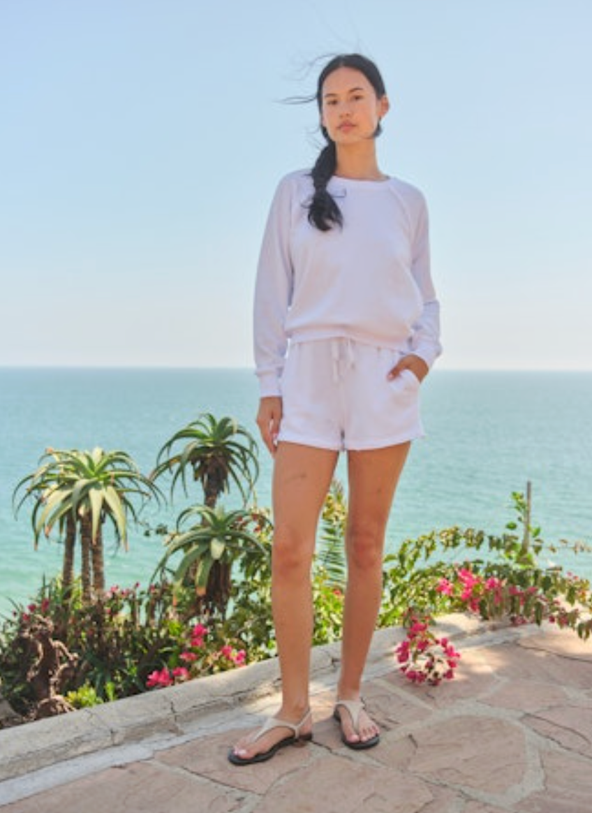 Sundry Raglan Sweatshirt - Optic White
