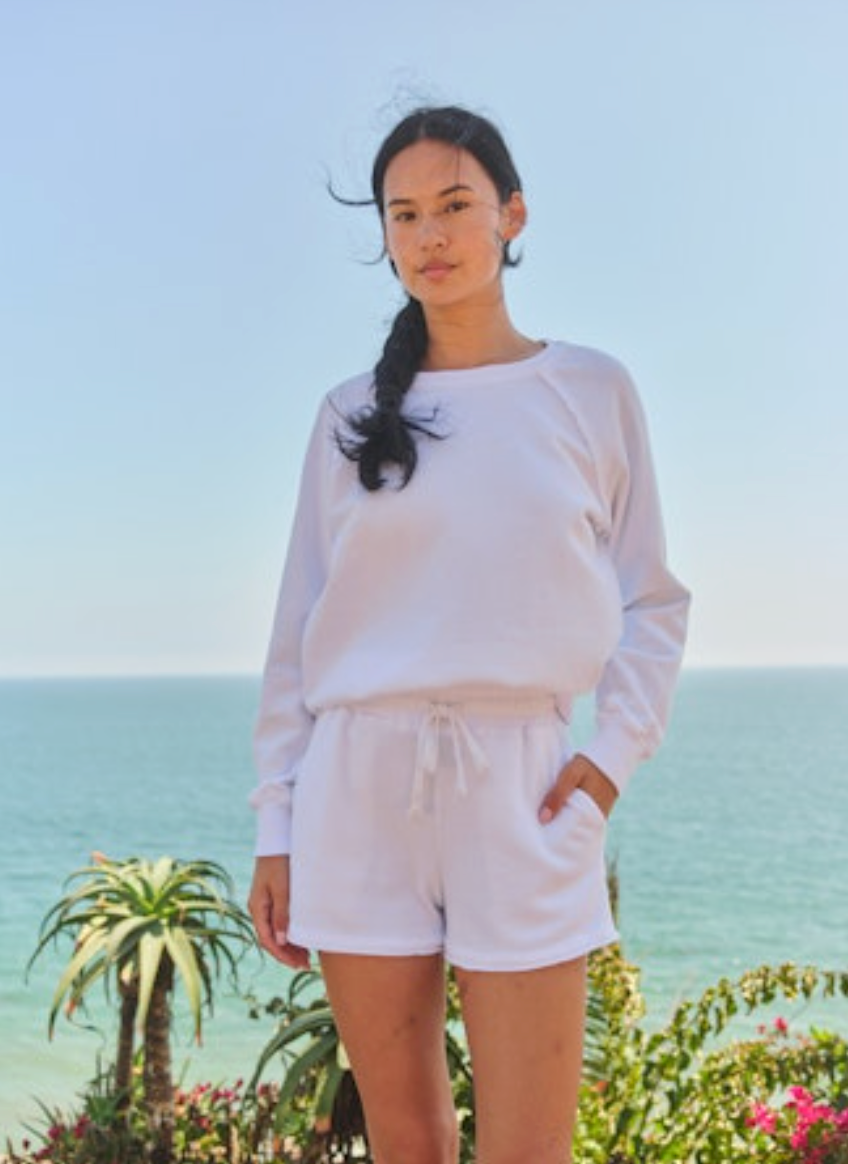Sundry Raglan Sweatshirt - Optic White