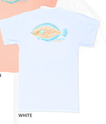 Coastal Cotton Short Sleeve Tee- White Flounder