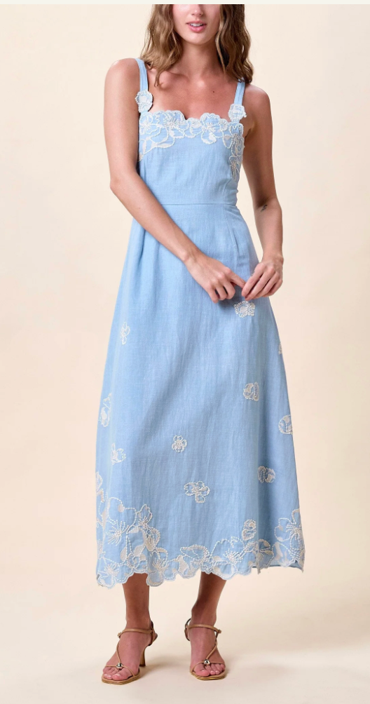 Cleobella Marceline Midi Dress- Glacier Lake