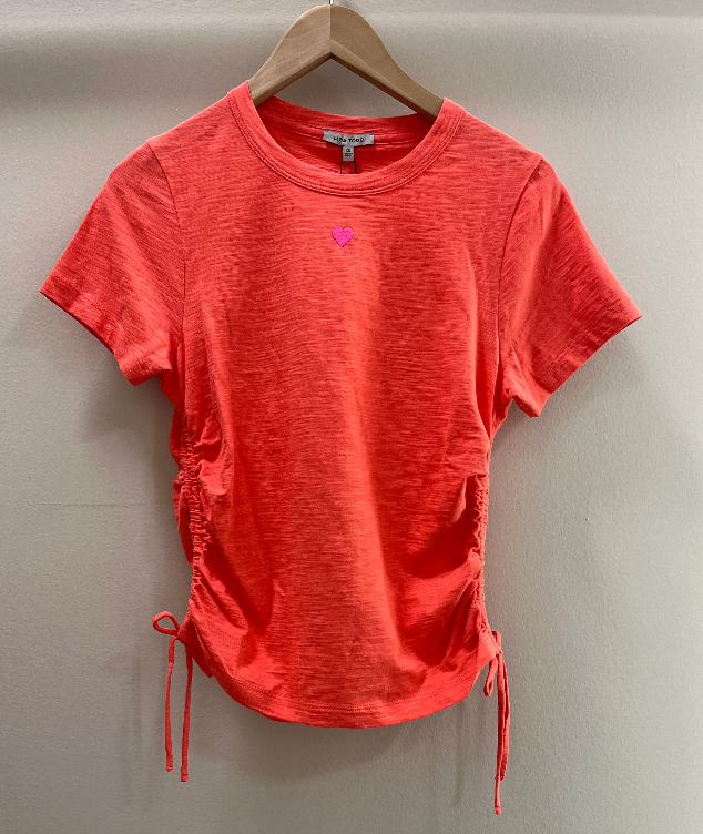 Lisa Todd Side Tie Top- Coral Poppy