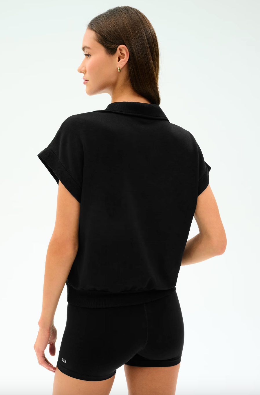 Splits 59 Evie Fleece Sleeveless Polo - Black