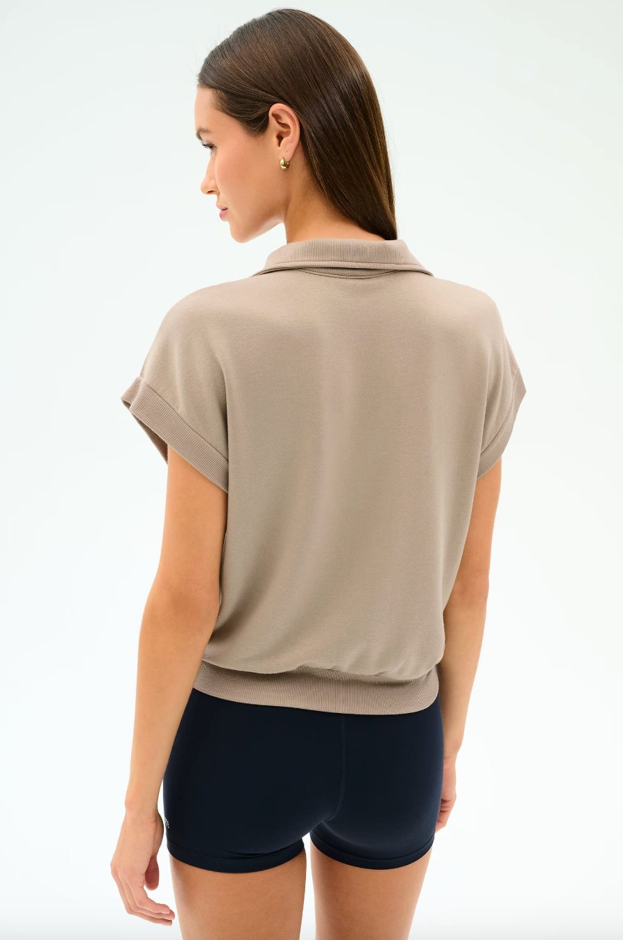 Splits 59 Evie Fleece Sleeveless Polo - Latte