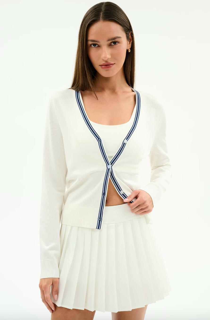 Splits 59 Bekah Knit Cardigan - White/Indigo